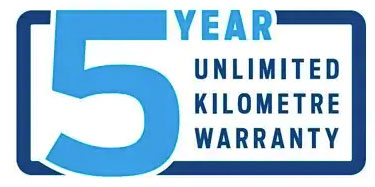 5 Year Unlimited KM Warranty
